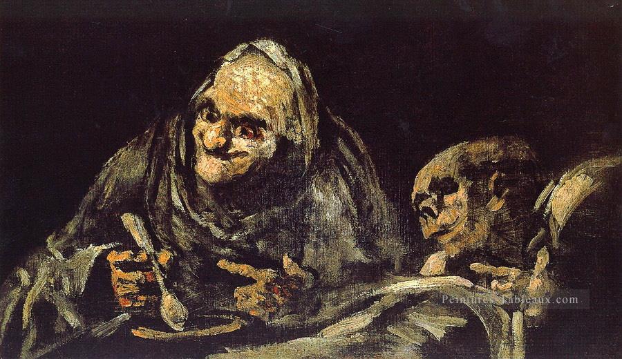 Vieille soupe à manger Francisco de Goya Peintures à l'huile